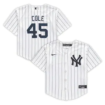 preschool nike gerrit cole white new york yankees home repl